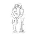 couple pregnant vector