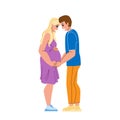 couple pregnant vector