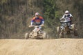 Couple of quad riders Royalty Free Stock Photo