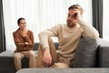 Couple quarreling about bad marriage relationships Royalty Free Stock Photo