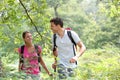 Couple rambling in countryside Royalty Free Stock Photo