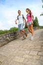 Couple on a rambling journey Royalty Free Stock Photo