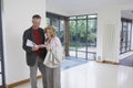 Couple Reading Brochure In New Property Royalty Free Stock Photo