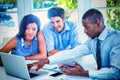 Couple and real estate agent discussing together Royalty Free Stock Photo