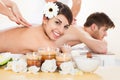 Couple receiving massage at spa Royalty Free Stock Photo