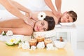 Couple Receiving Massage At Spa Royalty Free Stock Photo