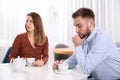 Couple with relationship problems at table Royalty Free Stock Photo