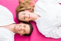 Couple in relaxation room of wellness spa Royalty Free Stock Photo