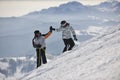 Couple relaxing winter seson Royalty Free Stock Photo