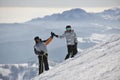 Couple relaxing winter seson Royalty Free Stock Photo