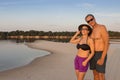 Couple at the Rio Negro in the Amazon of Brazil