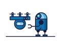 Couple of robots technology icons