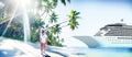 Couple Romance Beach Love Island Concept Royalty Free Stock Photo