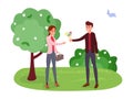 Couple on romantic date vector illustration