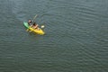 Couple rowing