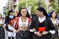 Couple in Sardinian costumes