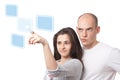 Couple selecting on a virtual touch interface