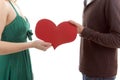 Couple sharing their heart Royalty Free Stock Photo