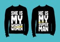 Couple shirt design template