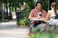 Couple At Sidewalk Cafe