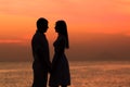 Couple silhouette Royalty Free Stock Photo