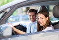 Couple sitting in car Royalty Free Stock Photo