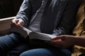 Couple sitting and reading holy Bible indoors, closeup Royalty Free Stock Photo