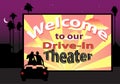 Drive-in movie theater ad