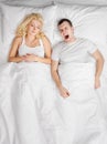 couple sleeping in a bed Royalty Free Stock Photo