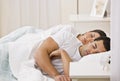 Couple Sleeping in Bed Royalty Free Stock Photo