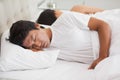 Couple sleeping in bed Royalty Free Stock Photo