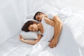 Couple sleeping in bed Royalty Free Stock Photo