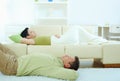 Couple sleeping at home Royalty Free Stock Photo