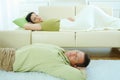 Couple sleeping at home Royalty Free Stock Photo