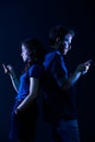Couple with Smartphones