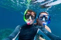 Couple snorkeling