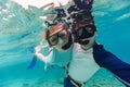 Couple snorkeling