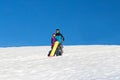 Couple With Snowboard And Ski Resort Snow Winter Mountain Cheerful Hispanic Man Woman Royalty Free Stock Photo