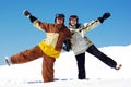 Couple of Snowboarders Royalty Free Stock Photo