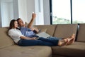 Couple on sofa