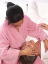 Couple and spa. Royalty Free Stock Photo