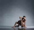 Couple of sporty ballet dancers Royalty Free Stock Photo