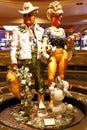 Couple statue of Harrah`s Las Vegas hotel and casino. Royalty Free Stock Photo