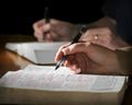 Couple Studies the Bible Royalty Free Stock Photo