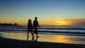 Couple at sunset, La Jolla Shore