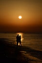 Couple at sunset Royalty Free Stock Photo