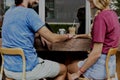 Couple sweet date coffee shop Concept Royalty Free Stock Photo