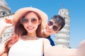 Couple take selfie in Italy Royalty Free Stock Photo