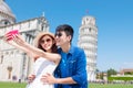 Couple take selfie in Italy Royalty Free Stock Photo