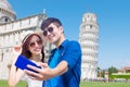 Couple take selfie in Italy Royalty Free Stock Photo